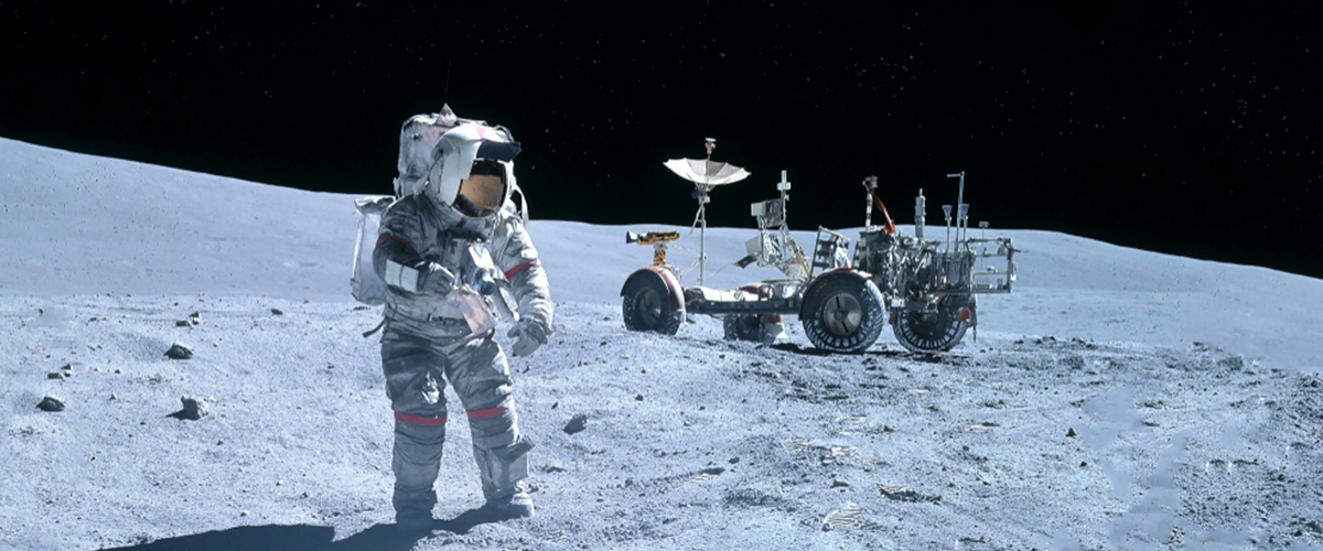 Astronauts living on the moon