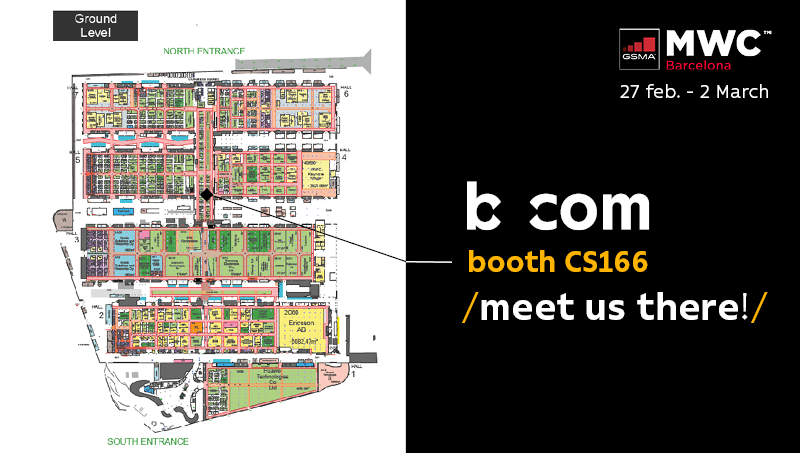 b-com at MWC 2023 map