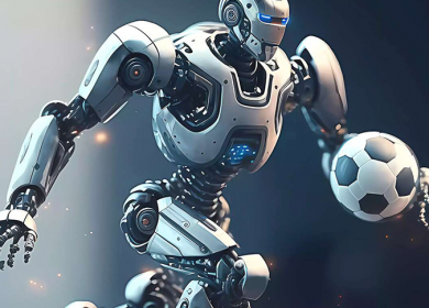 robots playing football